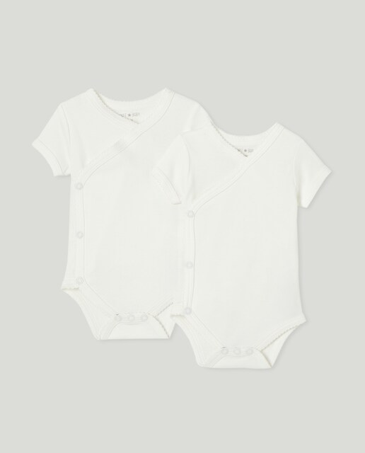 Imagen 0 de Pack 2 bodies de bebé manga corta cruzado
