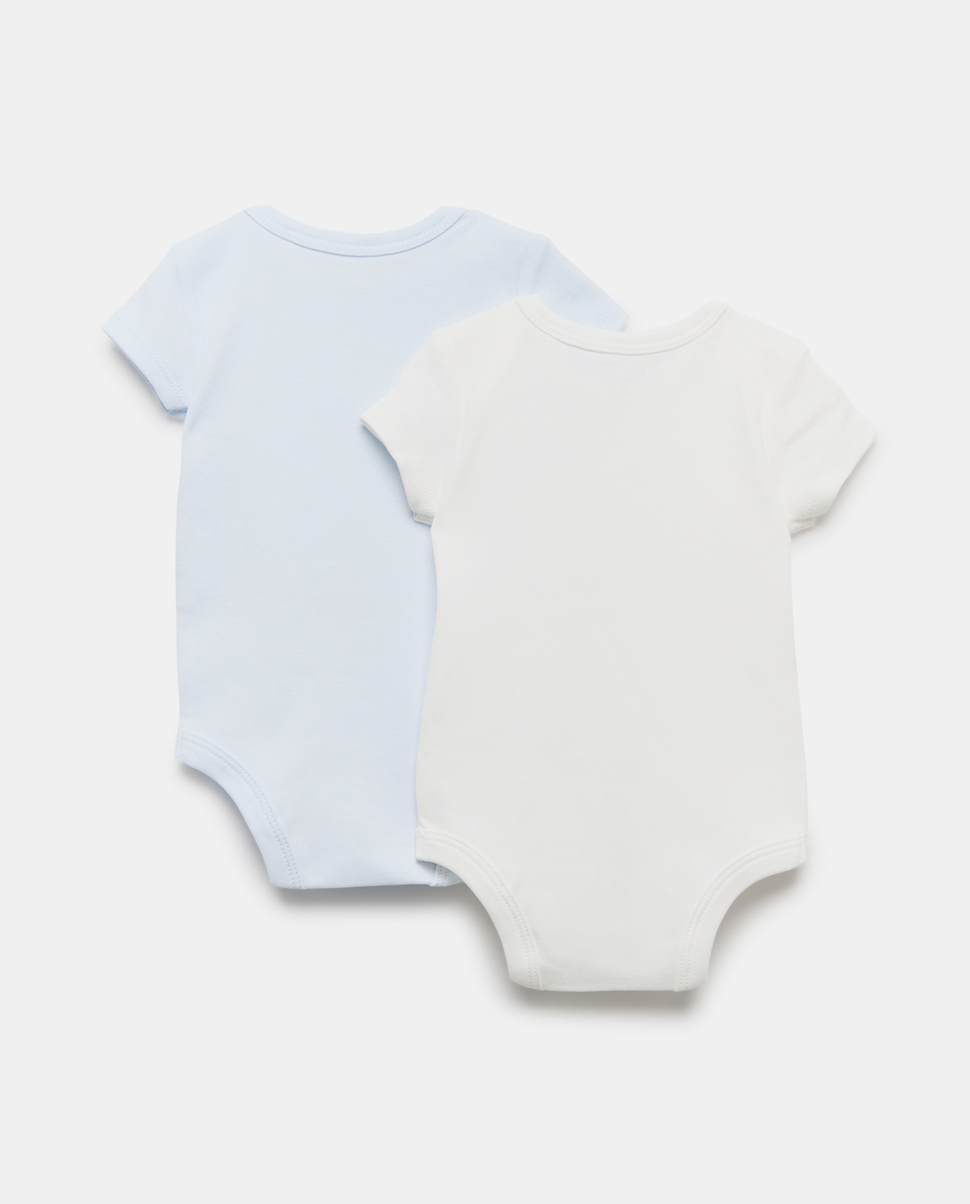 Pack 2 bodies de bebé manga corta cuello americano 410 Azul claro-2