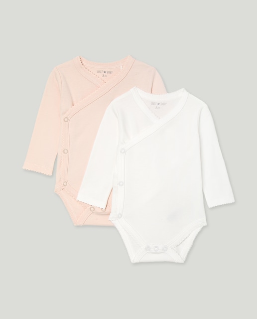 Imagen 0 de Pack de 2 bodies de bebé de manga larga cruzado