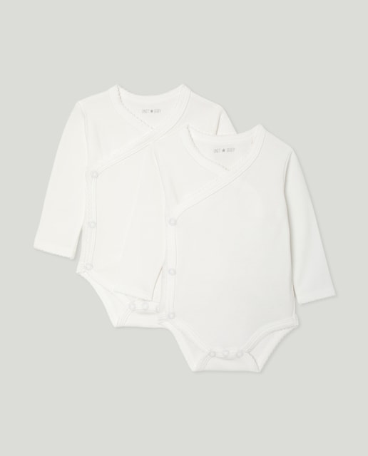 Imagen 0 de Pack de 2 bodies de bebé de manga larga cruzado