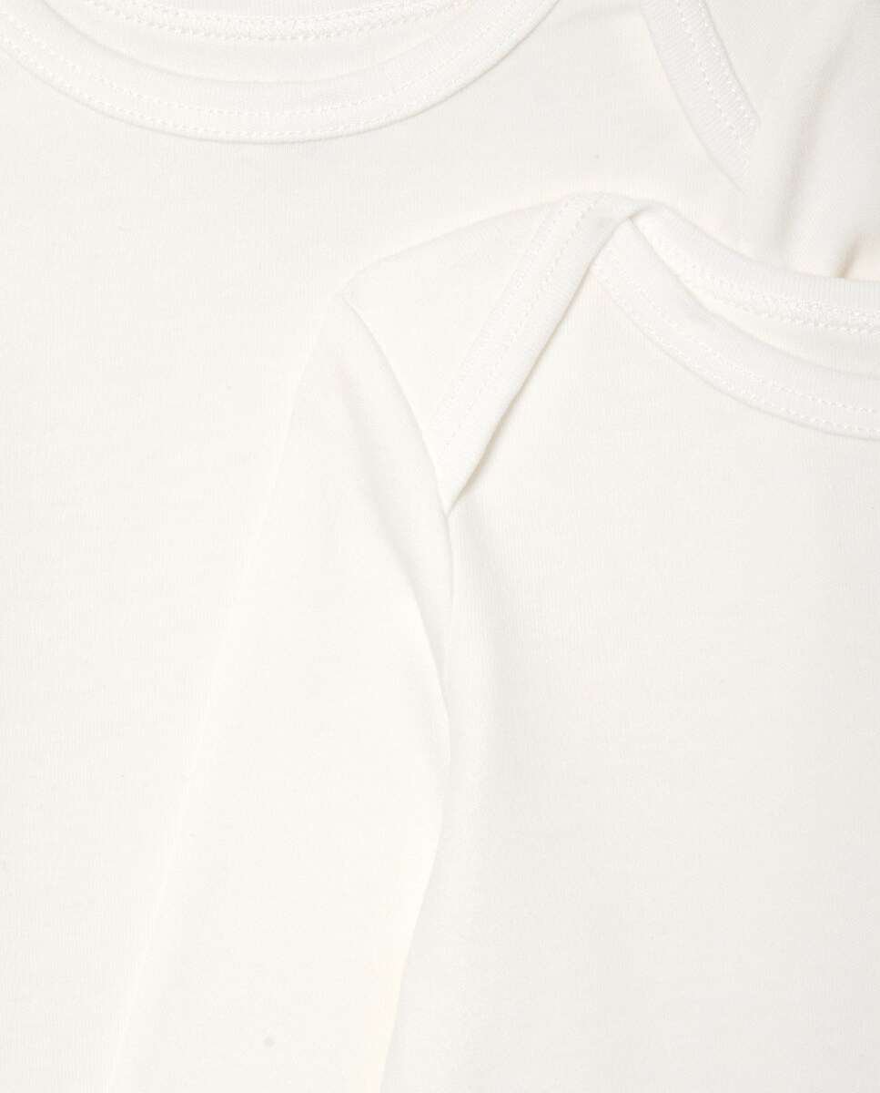 Pack de 2 bodies de bebé de manga larga cerrado 120 Crudo-3