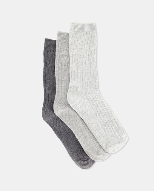 Imagen 0 de Pack de 3 calcetines infantiles de canalé