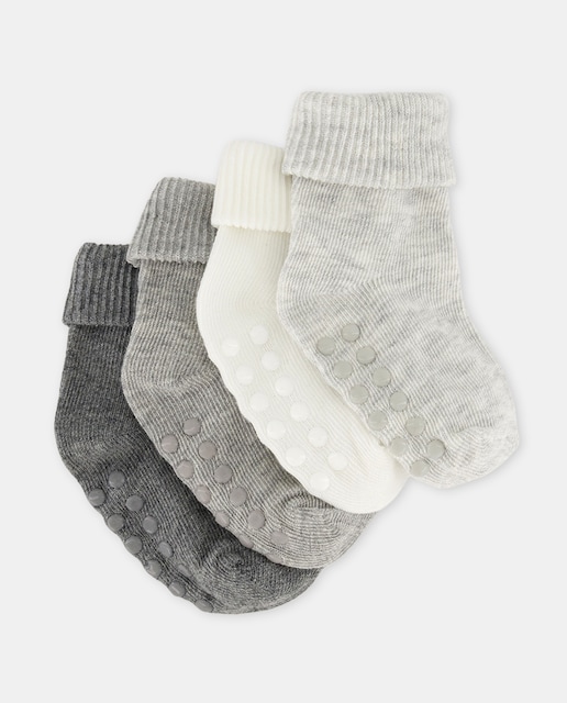 Imagen 0 de Pack de 4 calcetines de bebé con antideslizante