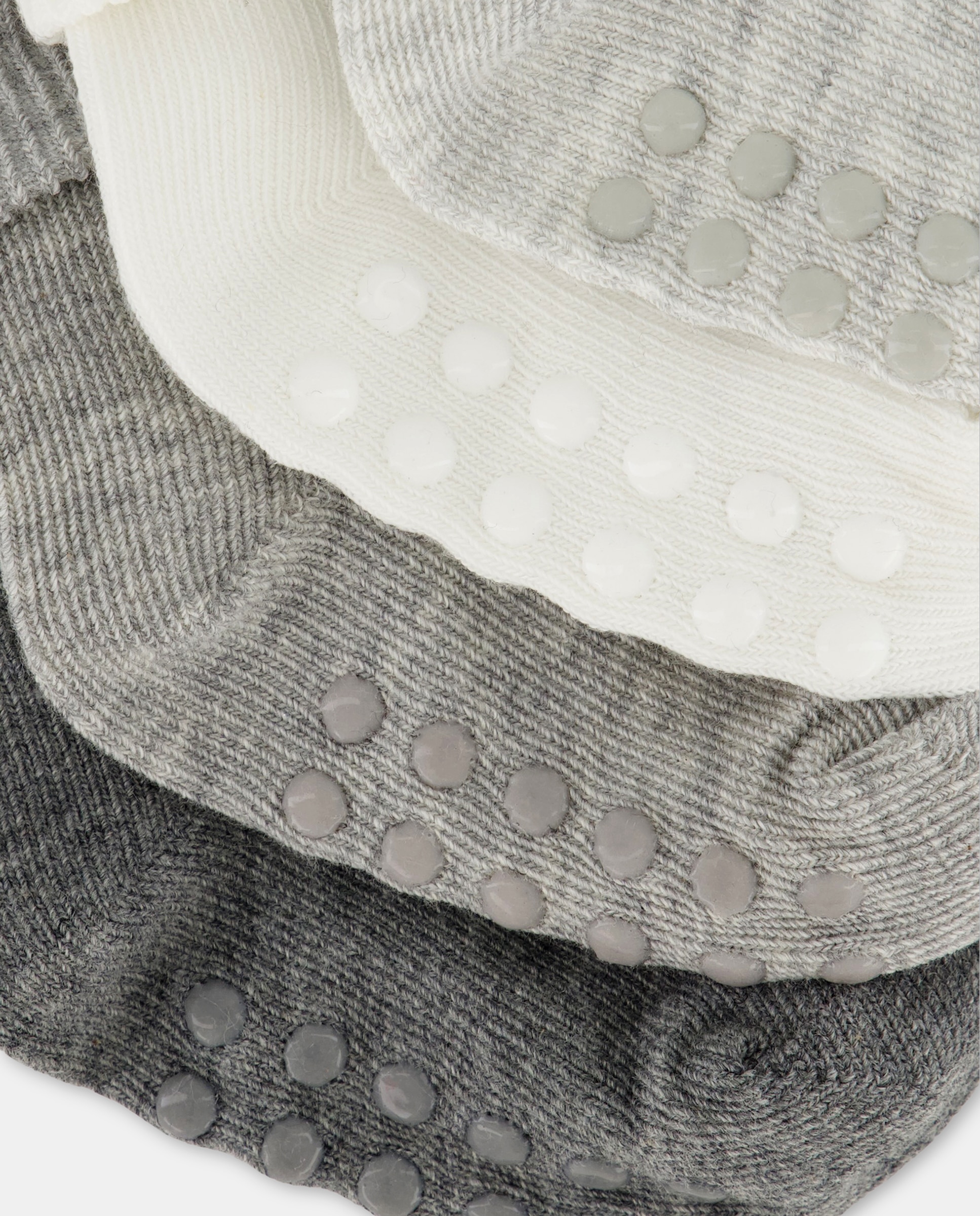 Pack de 4 calcetines de bebé con antideslizante 820 Gris medio-2