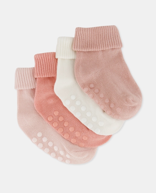 Imagen 0 de Pack de 4 calcetines de bebé con antideslizante