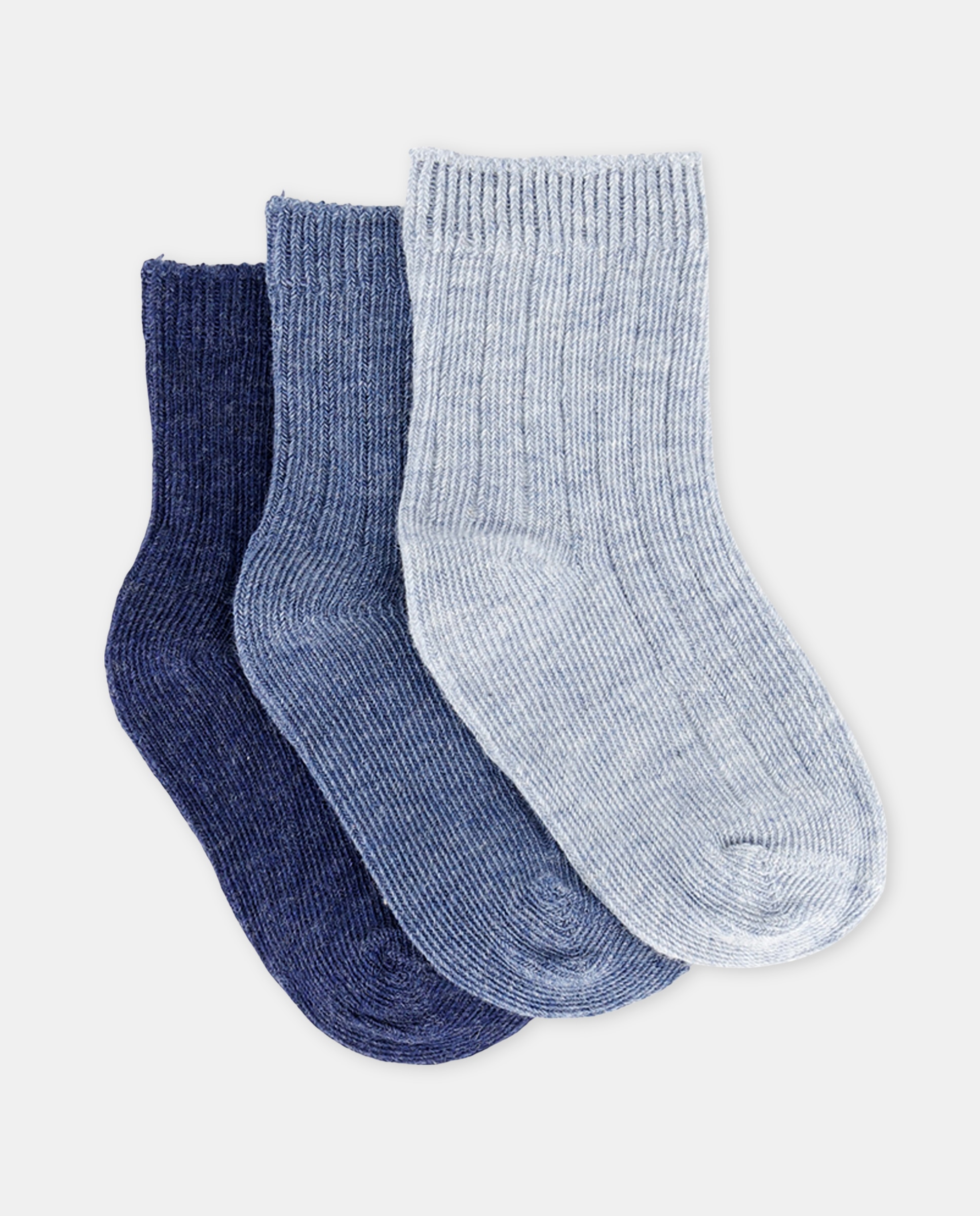 Imagen 0 de Pack de 3 calcetines de bebé de canalé
