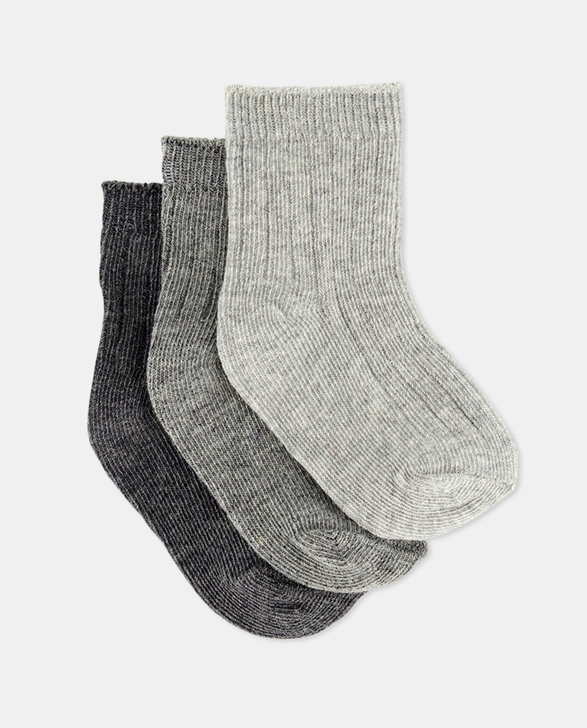 Imagen 0 de Pack de 3 calcetines de bebé de canalé
