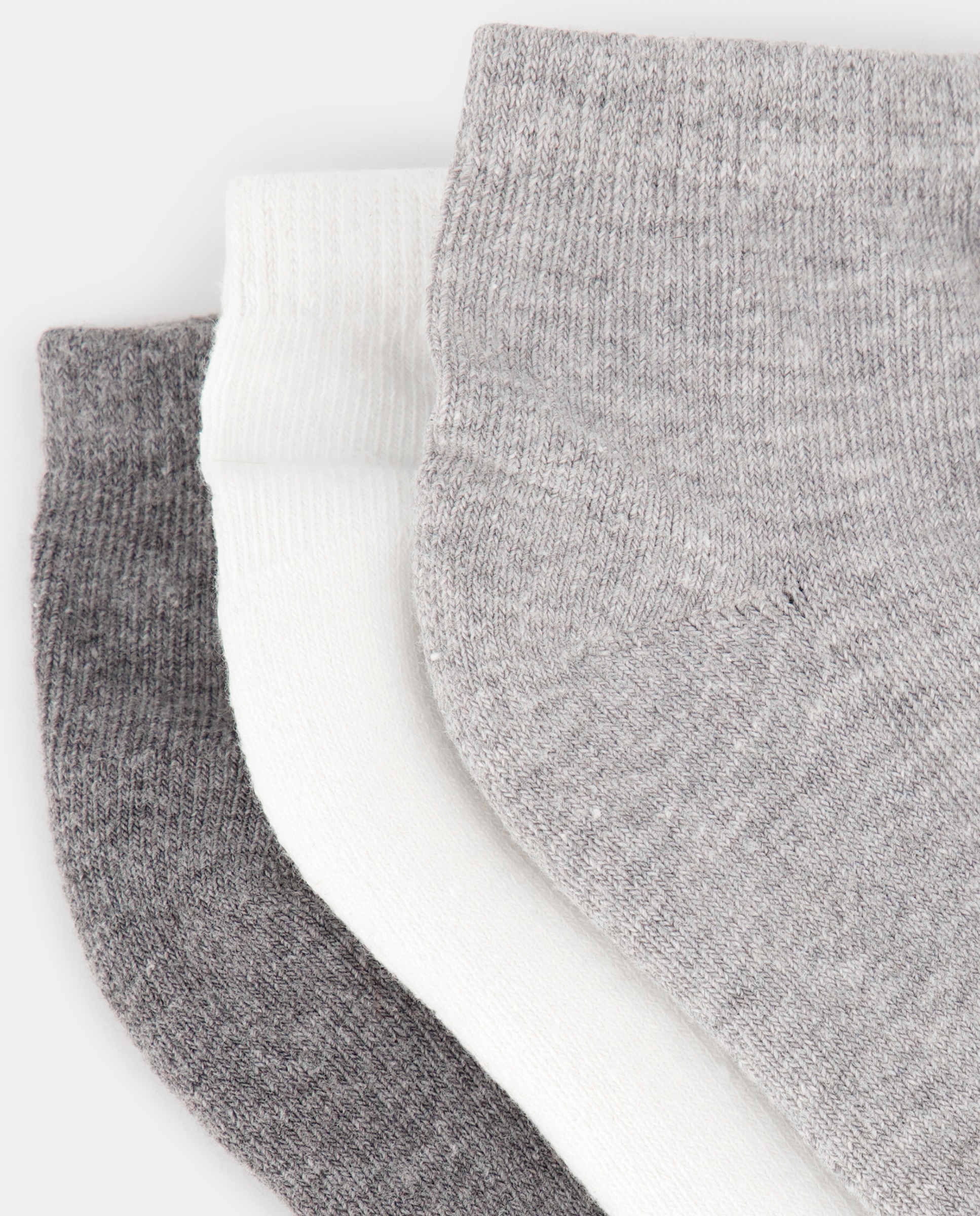 Pack 3 calcetines de deporte interior rizo infantil Gris-2