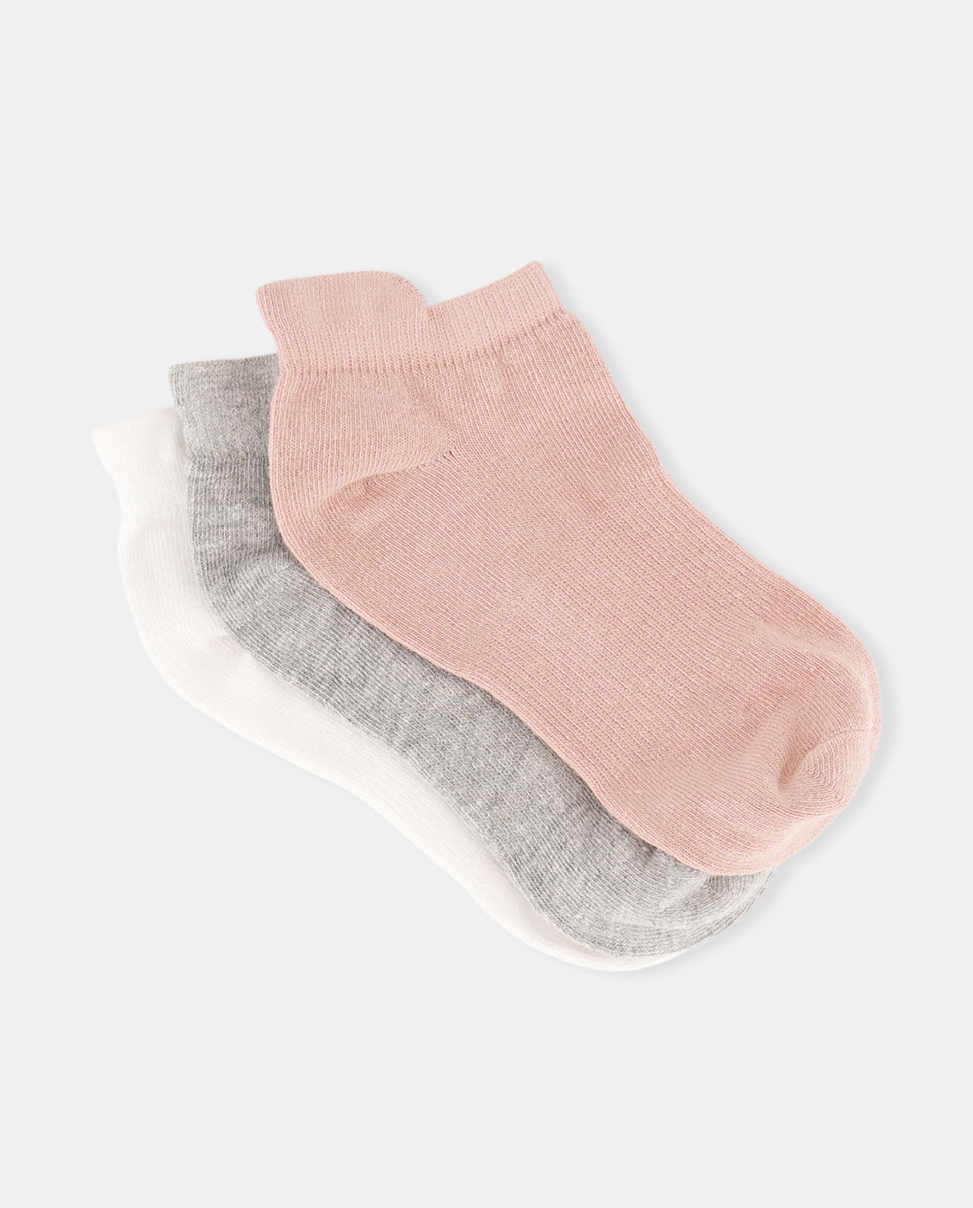 Pack de 3 calcetines infantiles de deporte 200 Rosa-1
