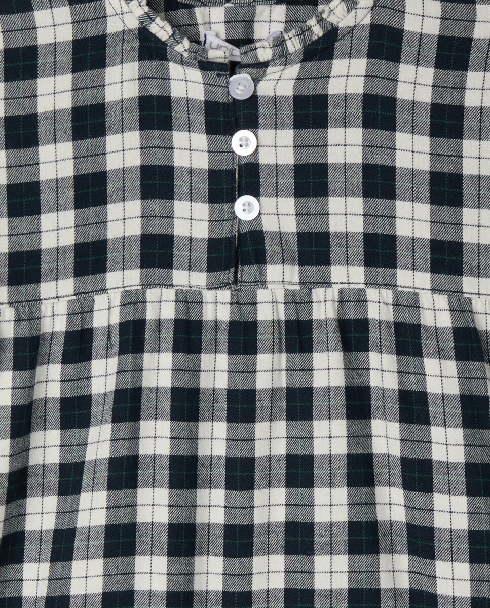 Pijama de niña de franela 430 Azul oscuro-3