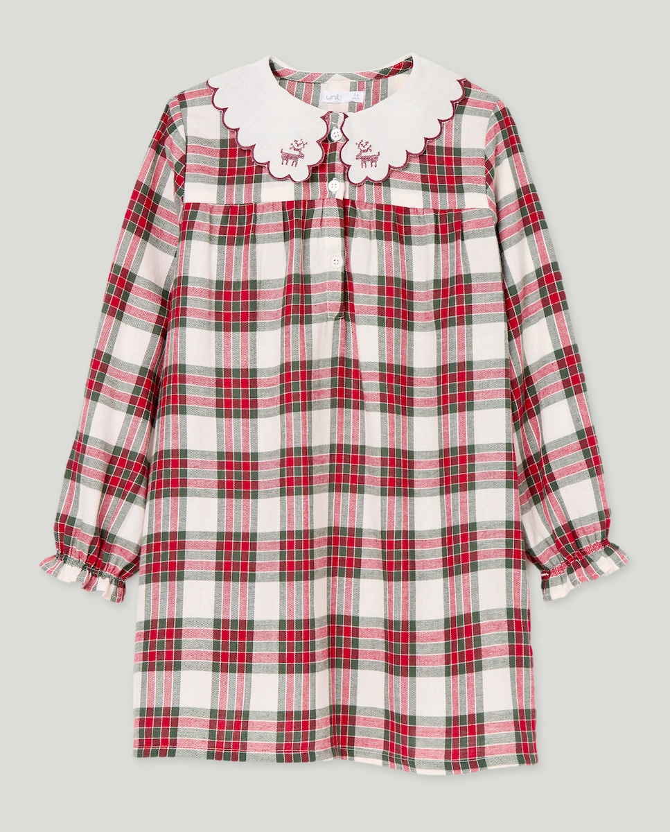Camisón de niña de Navidad 600 Rojo-1