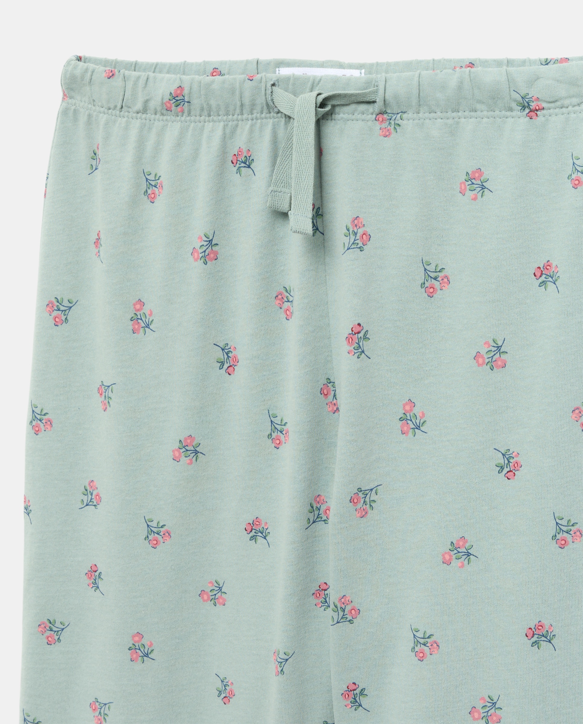 Pijama de niña básico largo 510 Verde claro-3