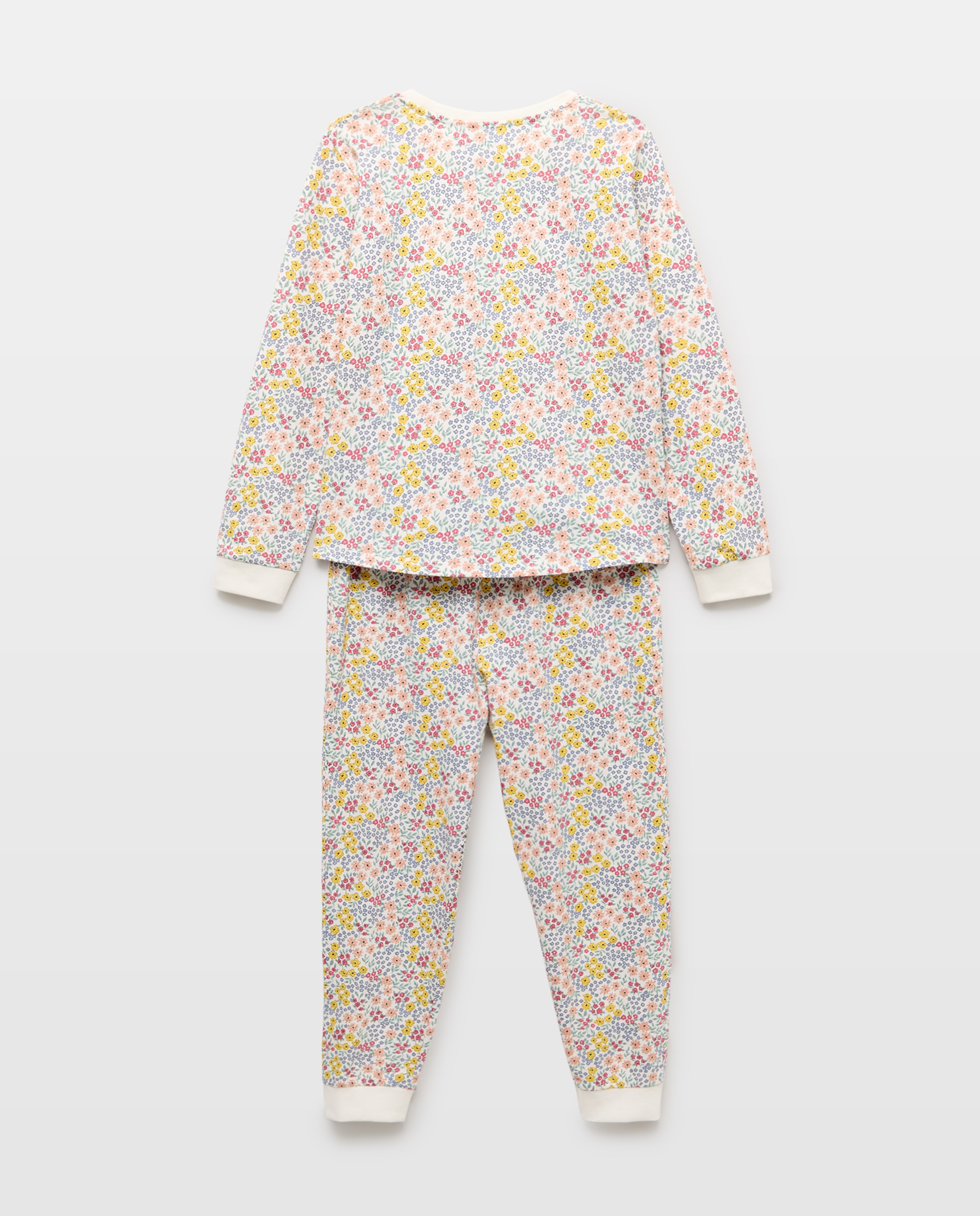Pijama de niña básico largo 120 Crudo-2