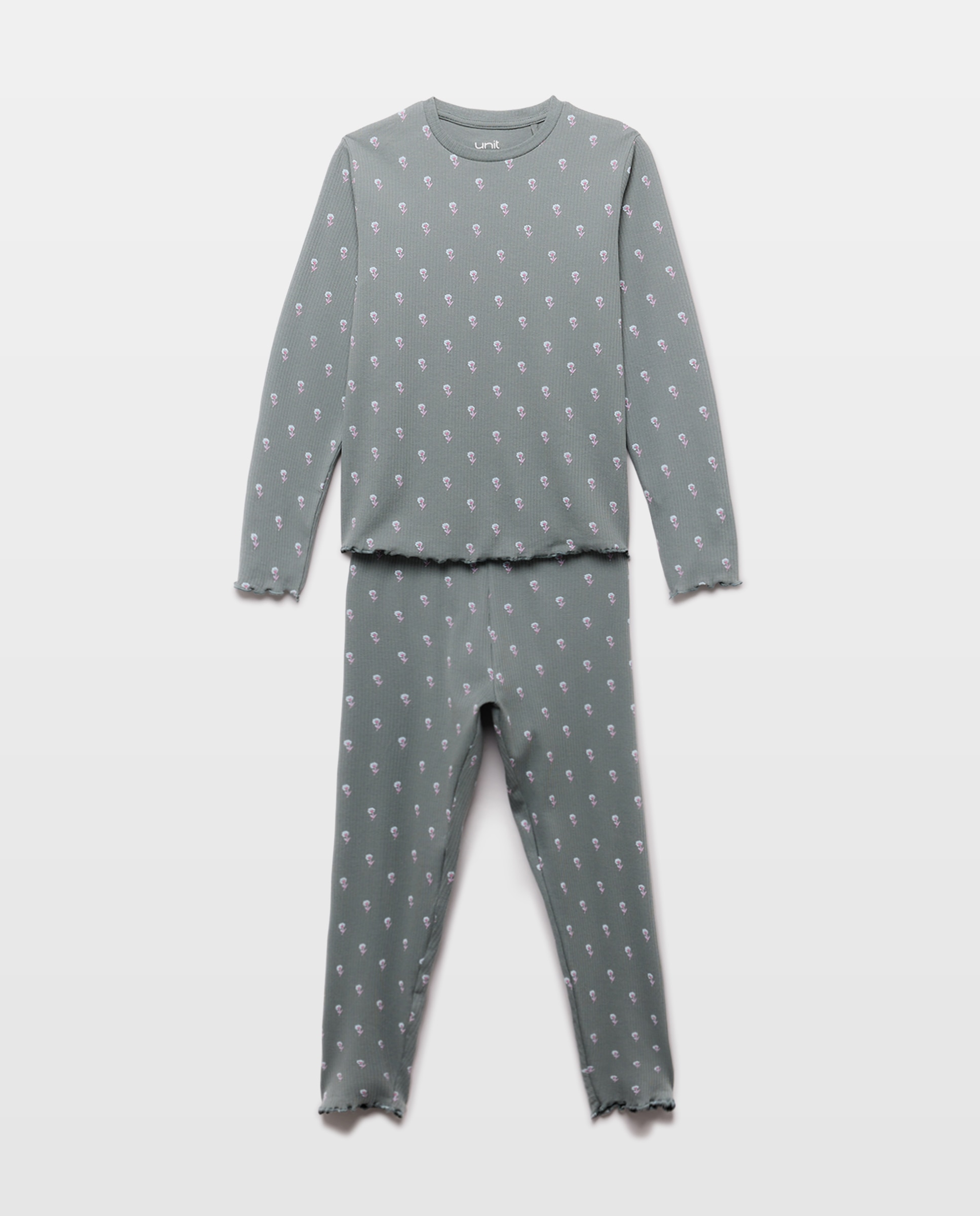 Imagen 0 de Pijama de niña de canalé estampado