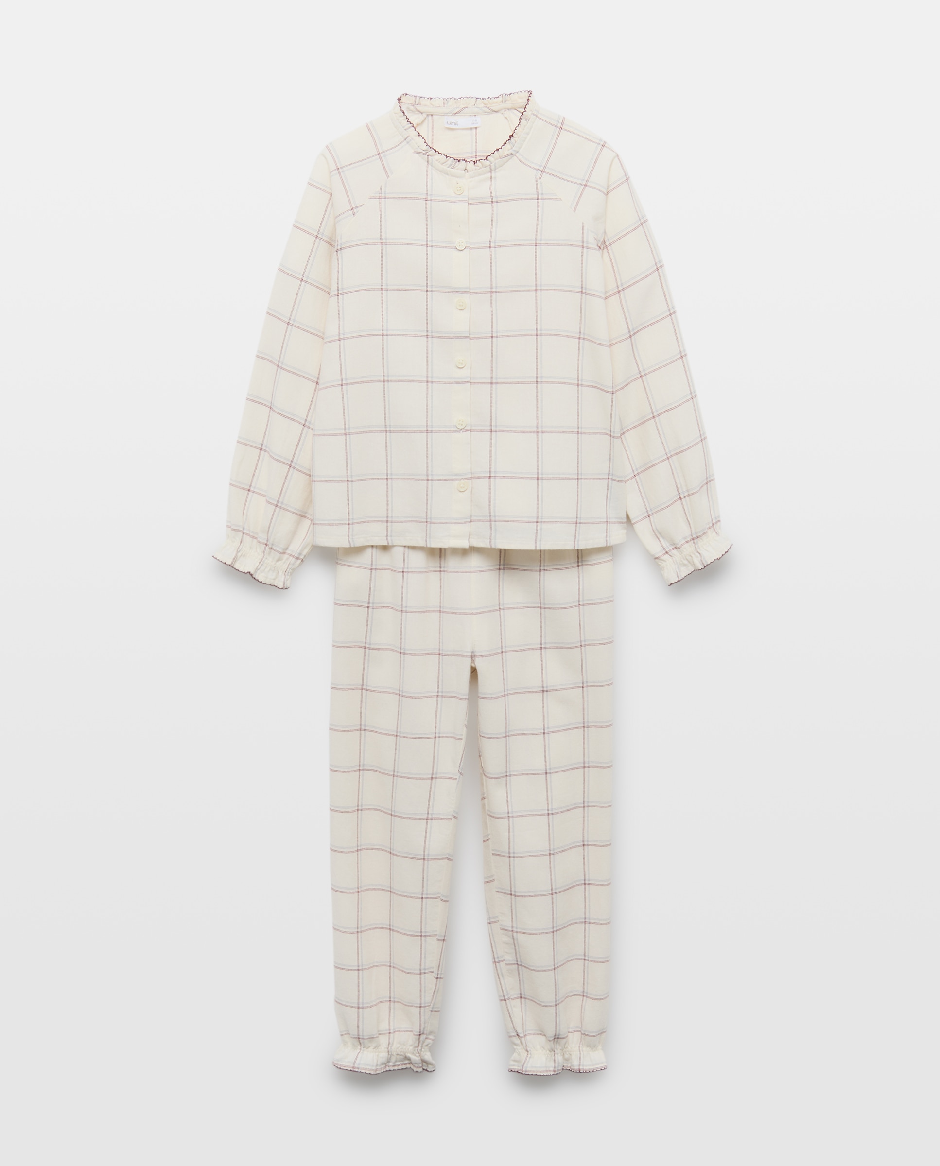 Imagen 0 de Pijama de niña de franela de cuadros