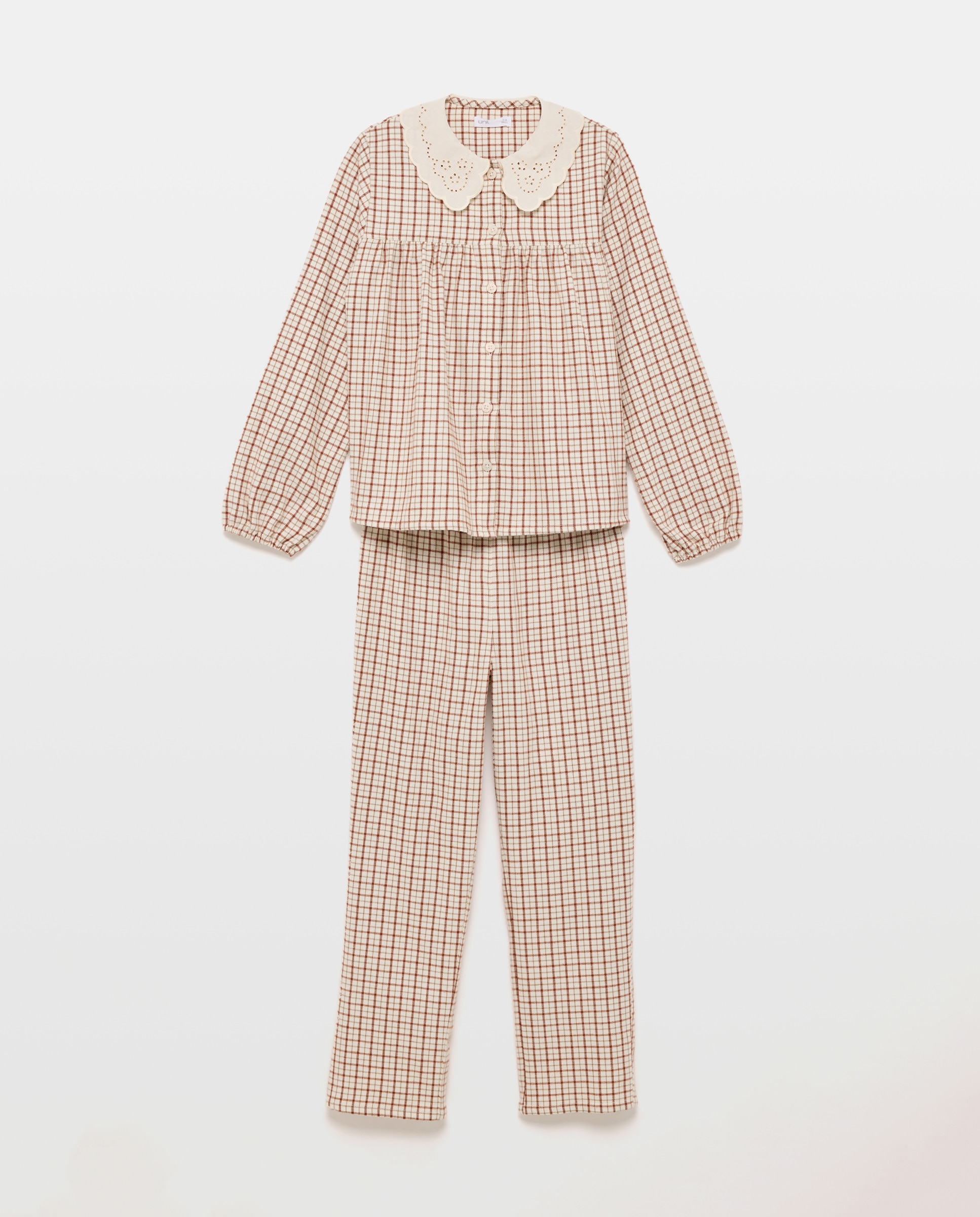 Imagen 0 de Pijama de niña de franela de cuadros