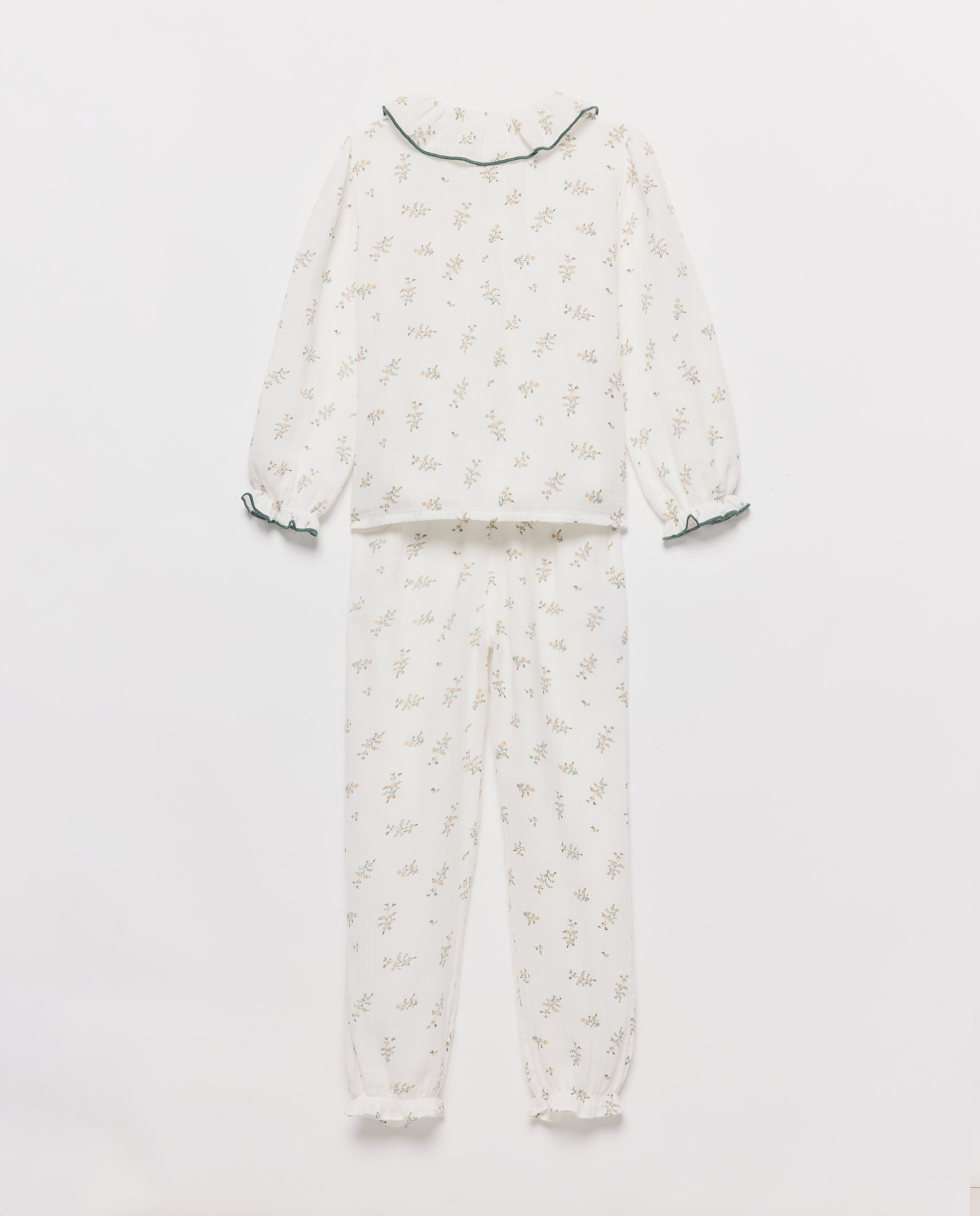 Pijama de niña de gasa estampado Blanco roto-2