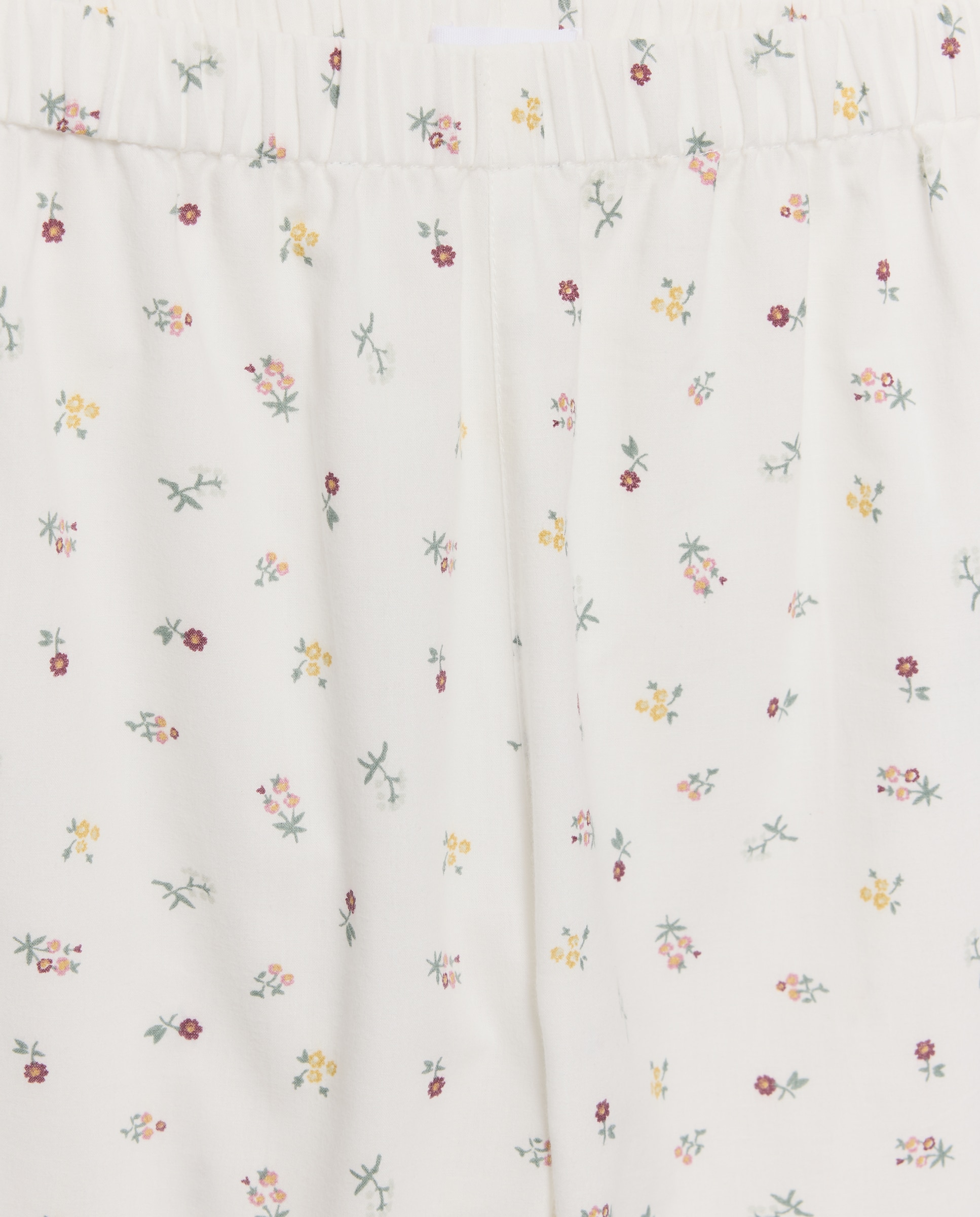 Pijama de niña de franela de flores Blanco roto-3