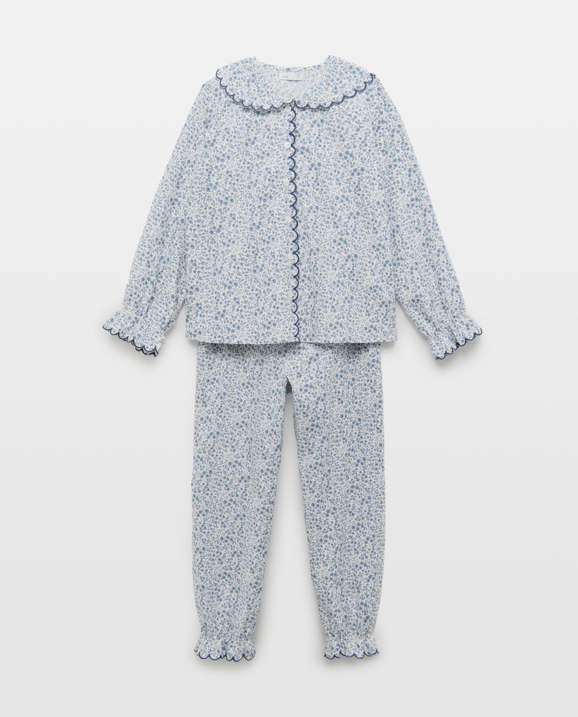 Imagen 0 de Pijama de niña de franela de flores