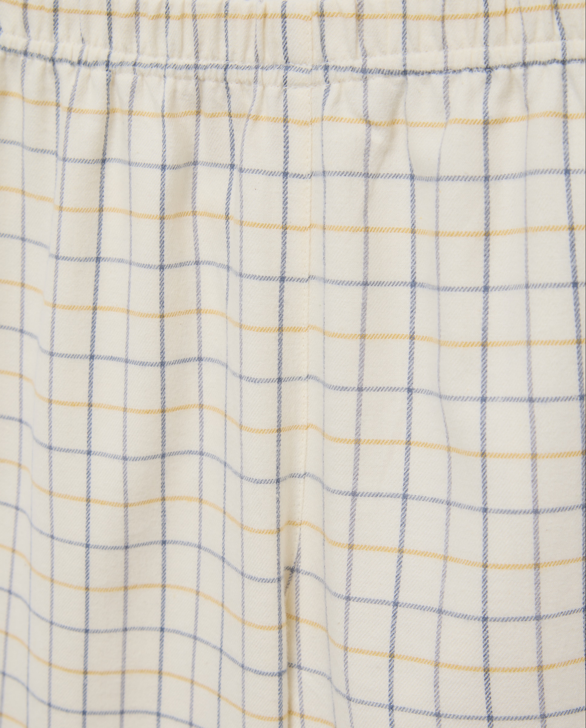 Pijama de niña de franela de cuadros Blanco roto-3