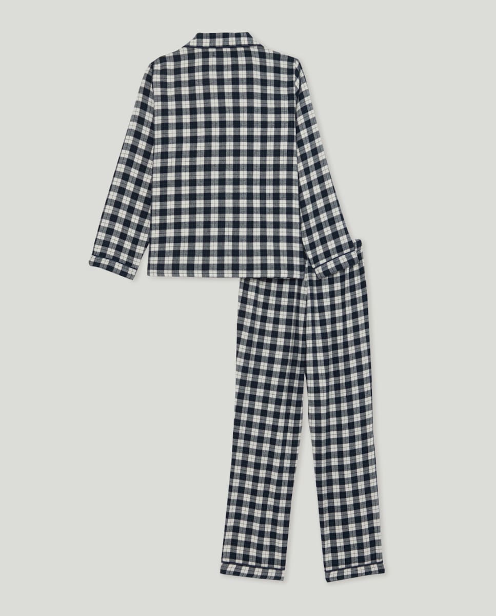 Pijama de niño de franela family 430 Azul oscuro-2