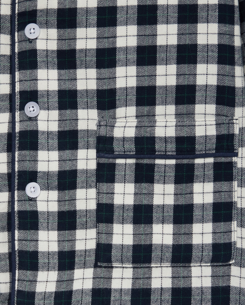 Pijama de niño de franela family 430 Azul oscuro-3