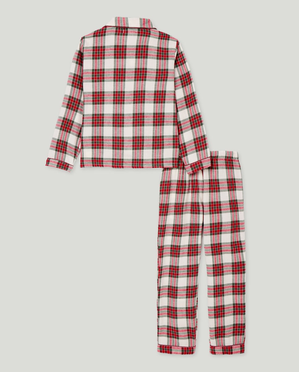 Pijama infantil de franela de Navidad 600 Rojo-2