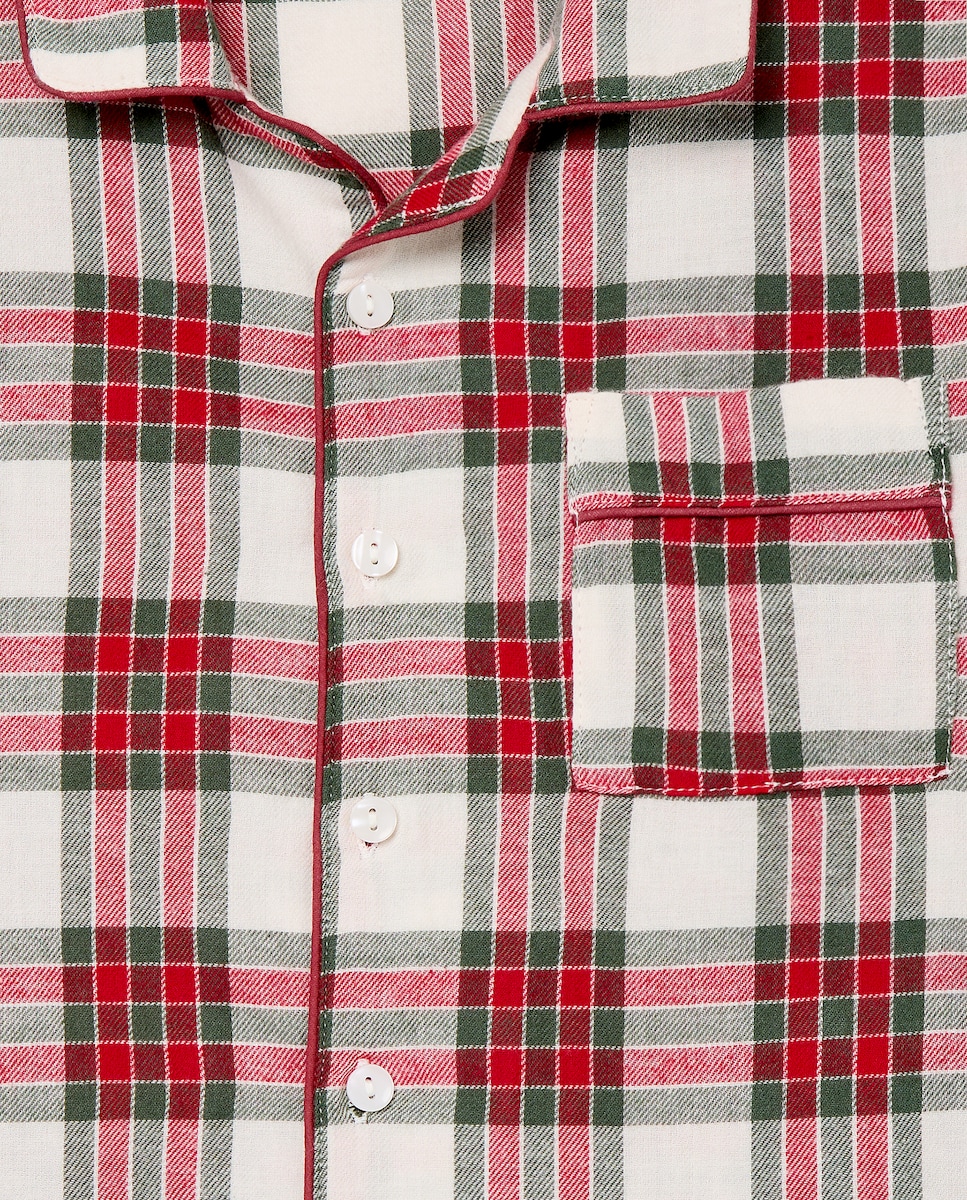 Pijama infantil de franela de Navidad 600 Rojo-3