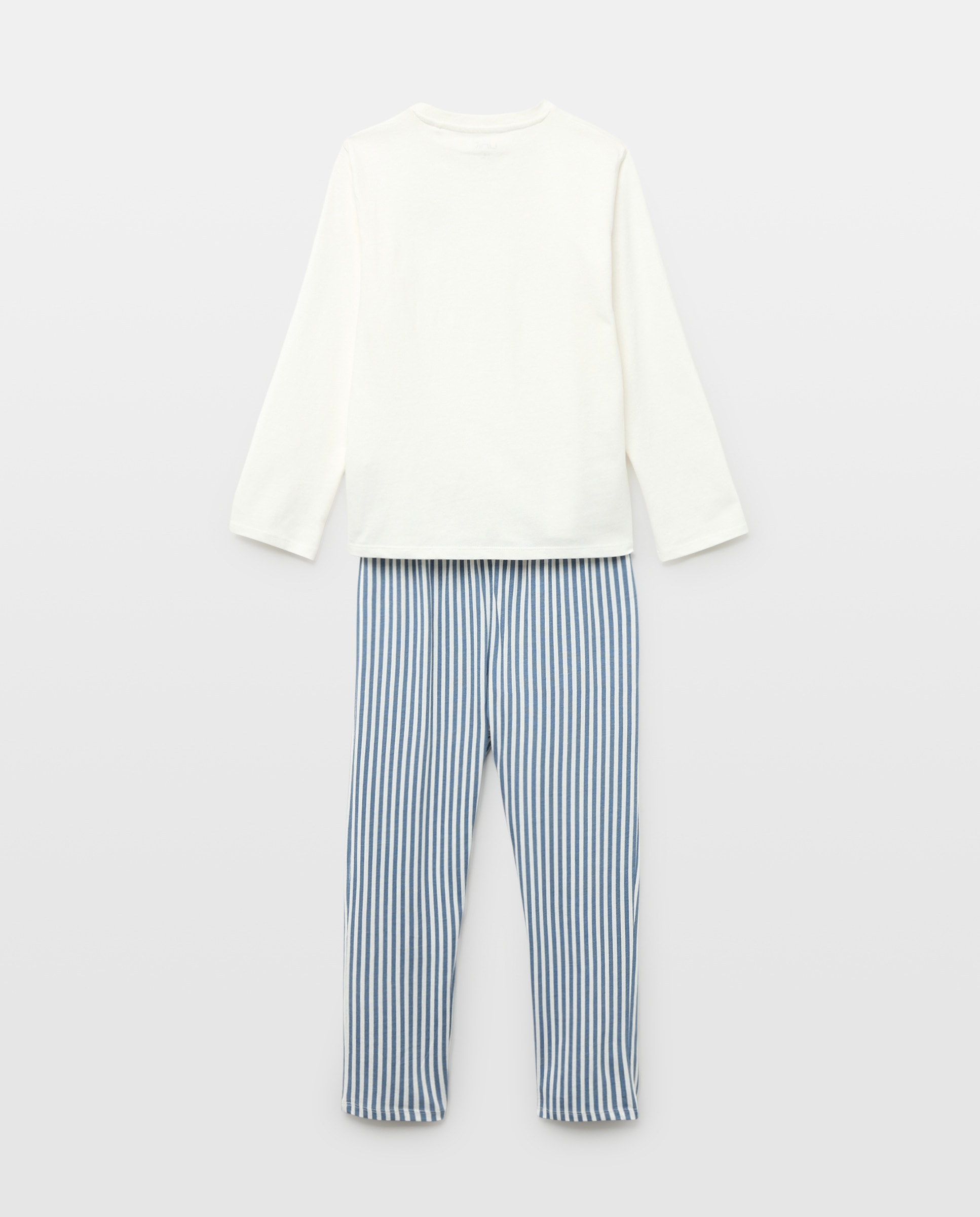 Pijama de niño básico largo Blanco-2