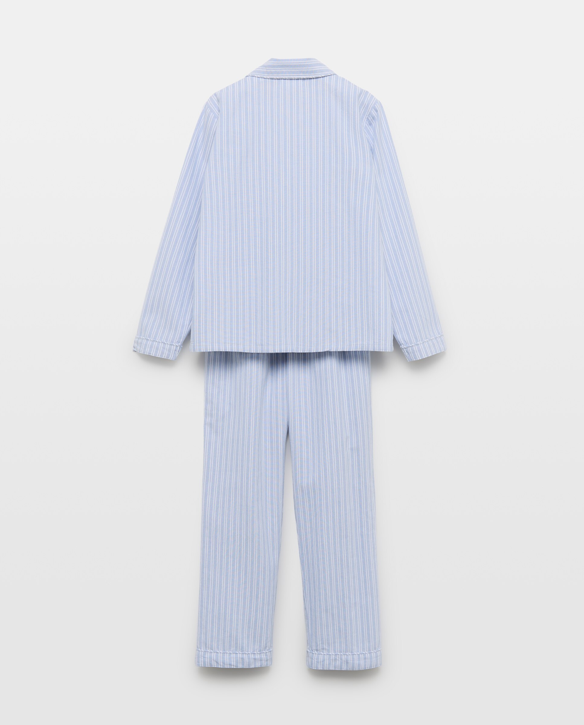Pijama de niño raya oxford 400 Azul-2