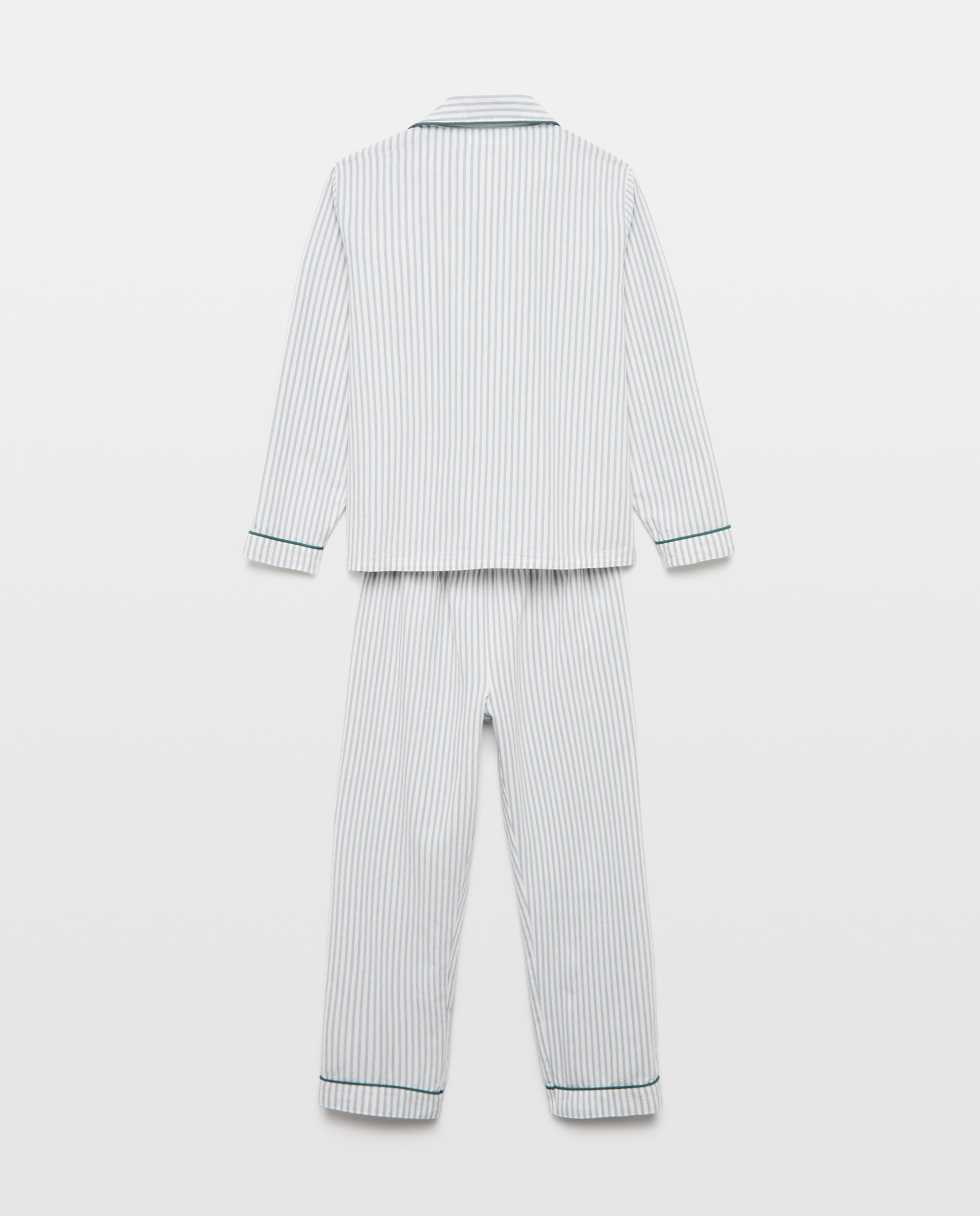Pijama de niño raya oxford Verde-2