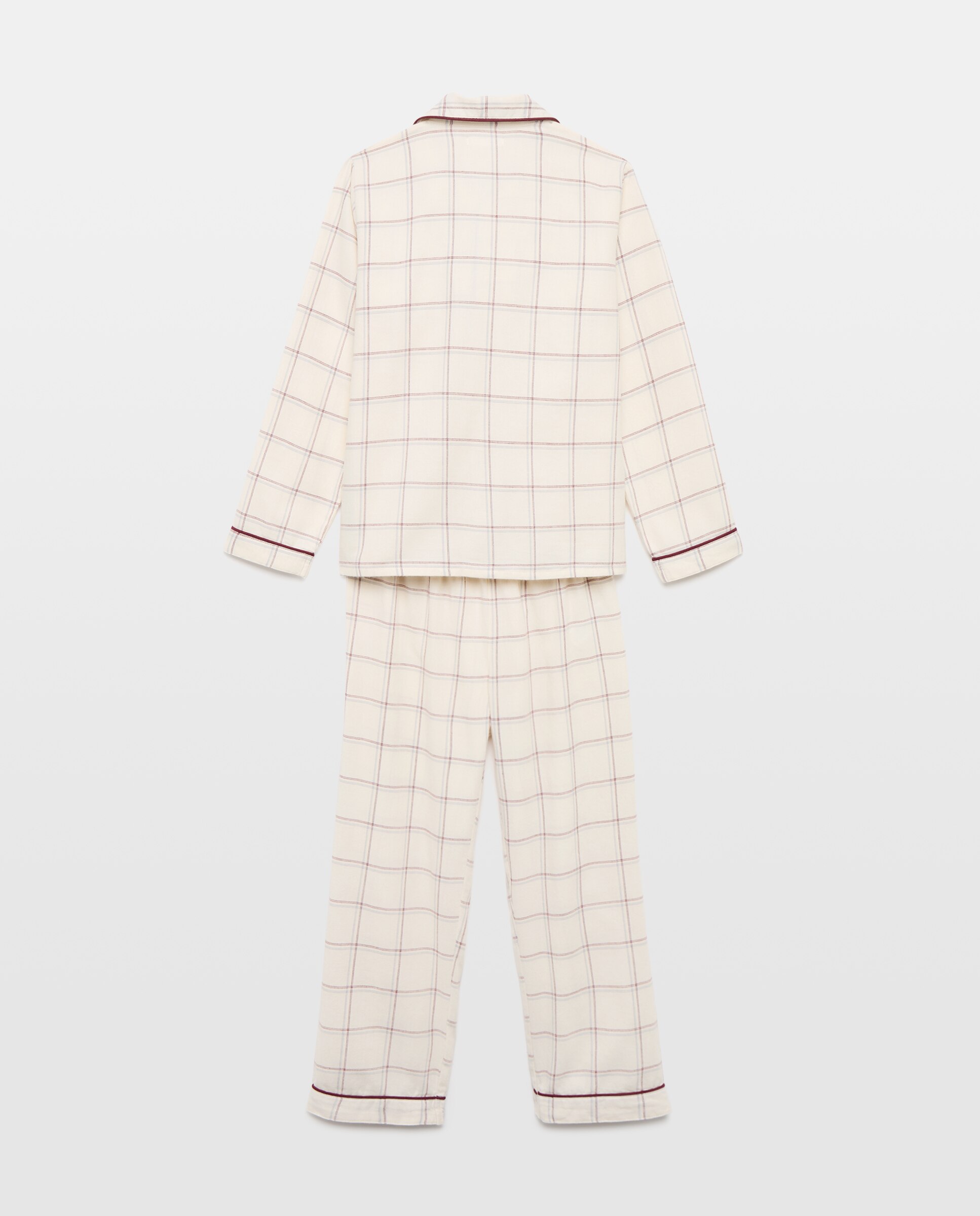 Pijama de niño de franela Blanco roto-2