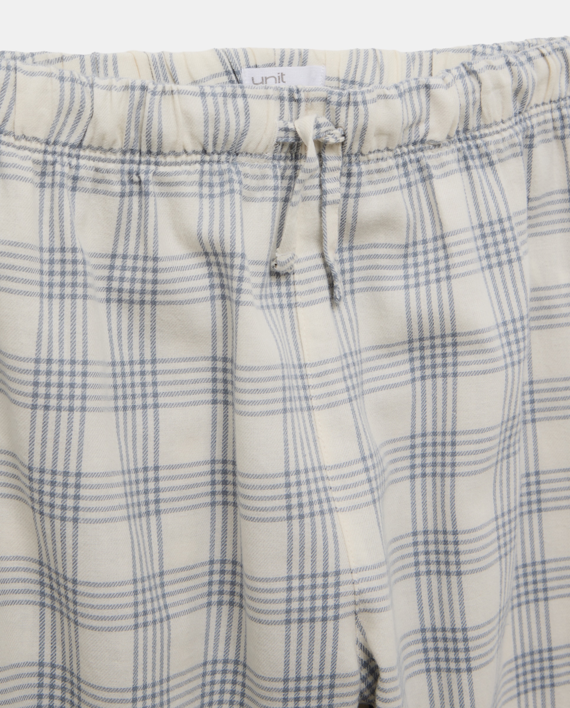 Pijama de niño de franela de cuadros Blanco roto-3