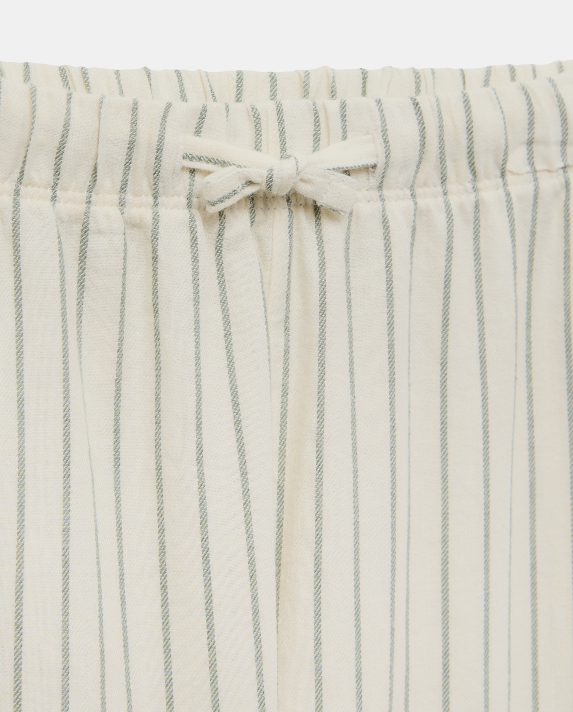 Pijama de niño de franela de rayas Blanco roto-3