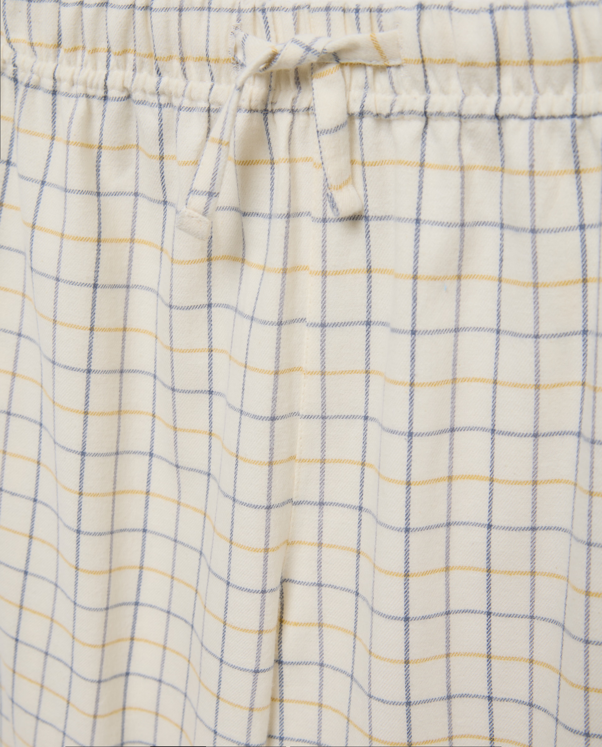 Pijama de niño de franela de cuadros Blanco roto-3