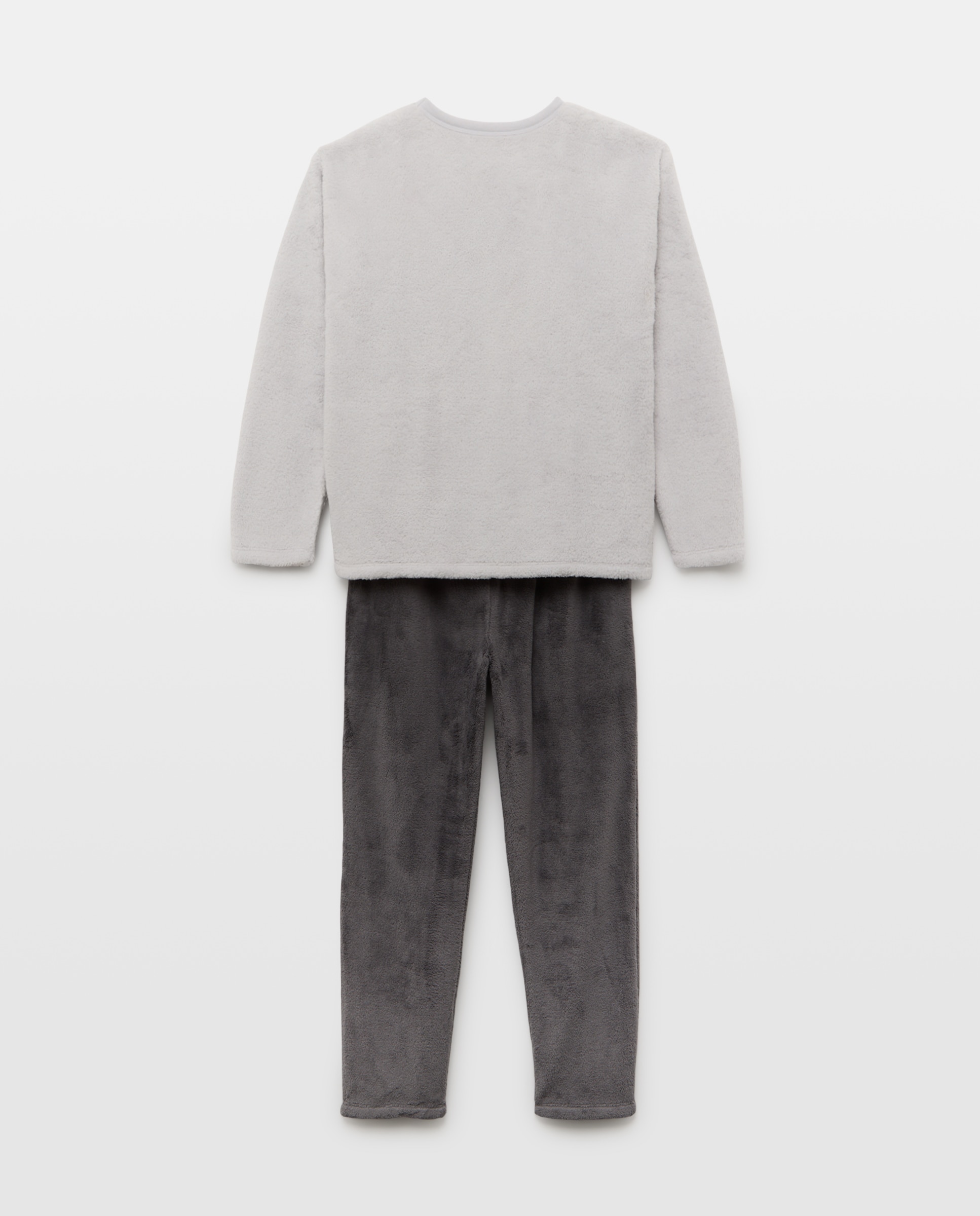 Pijama de niño de coralina 820 Gris medio-2