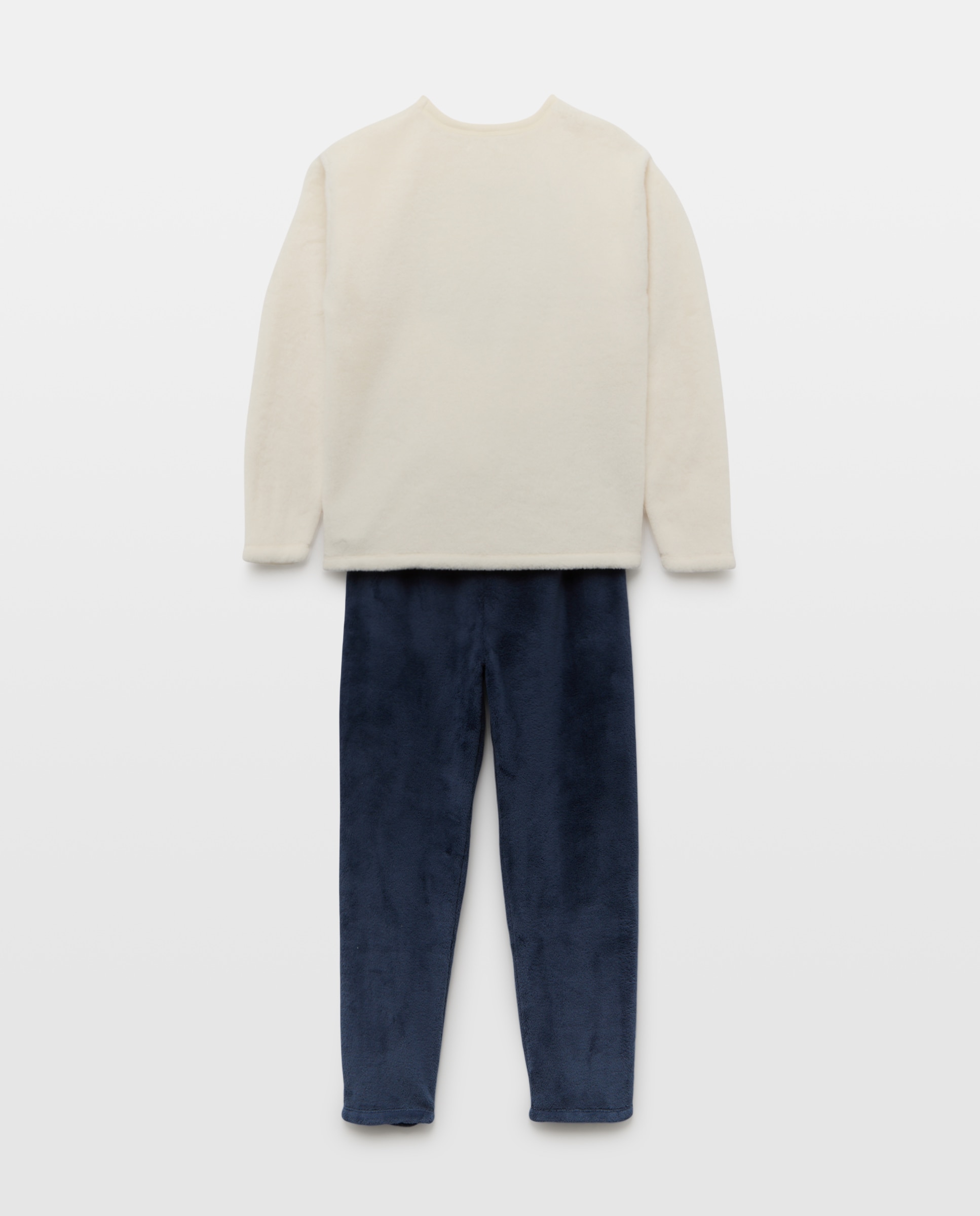 Pijama de niño de coralina Blanco roto-2