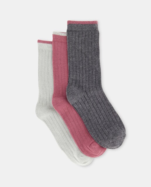 Imagen 0 de Pack de 3 calcetines infantiles canalé