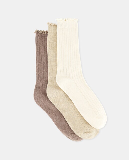 Imagen 0 de Pack de 3 calcetines infantiles con frill