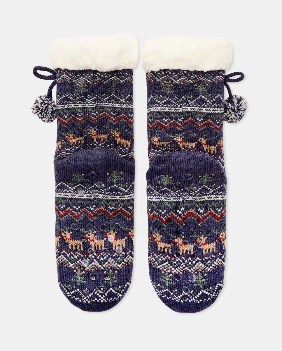 Bota de Navidad infantil Azul marino-2