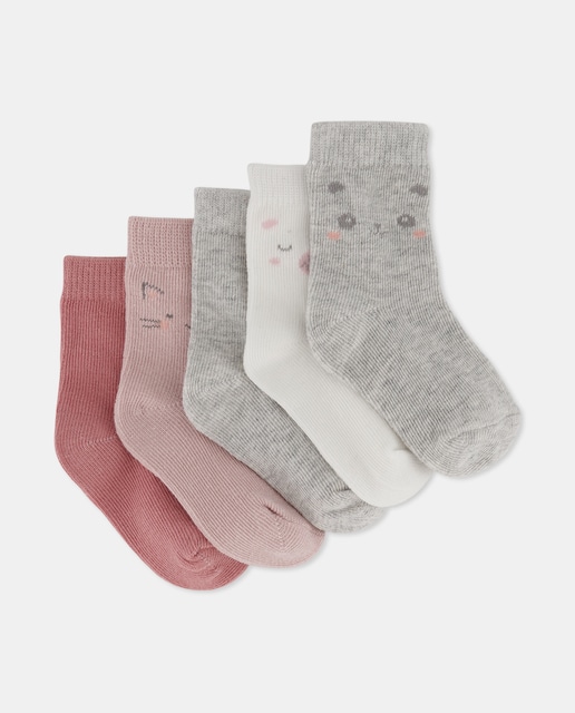Imagen 0 de Pack de 5 calcetines de bebé de fantasía