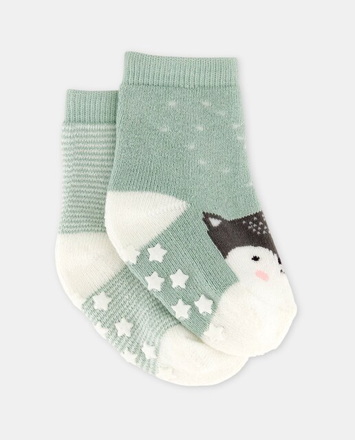Imagen 0 de Pack de 2 calcetines de bebé con antideslizante