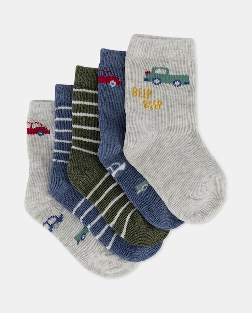 Imagen 0 de Pack de 5 calcetines de bebé de fantasía