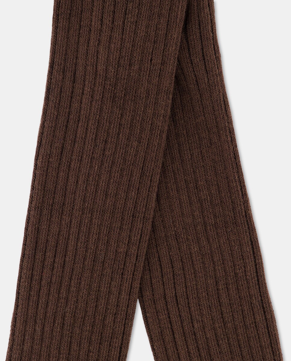 Leotardo de recién nacido de canalé Chocolate-2