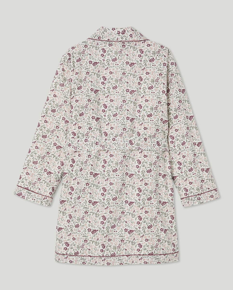 Bata de niña de franela Blanco roto-2