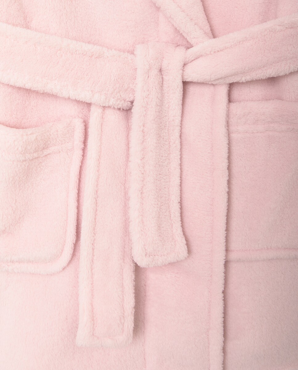 Bata de niña de coralina Rosa claro-3