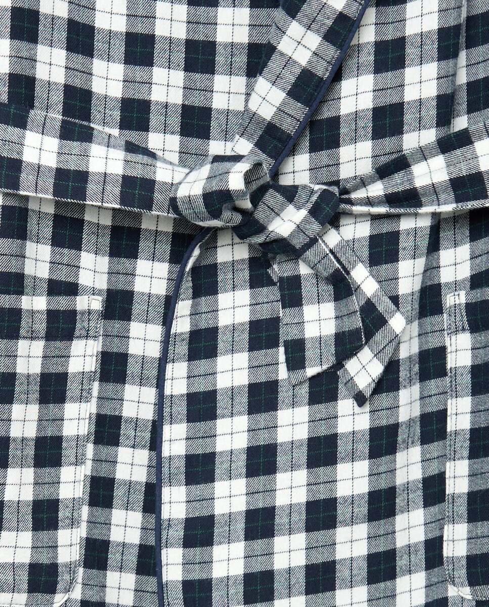 Bata de niño de franela family 430 Azul oscuro-3