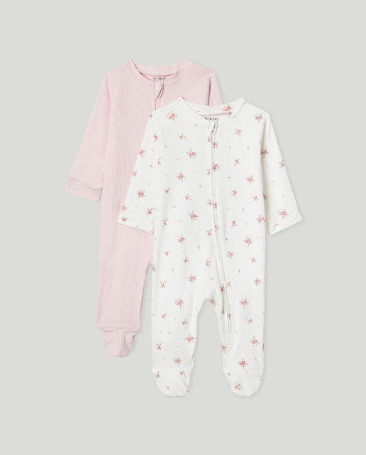 Imagen 0 de Pack de 2 pijamas de bebé con cremallera