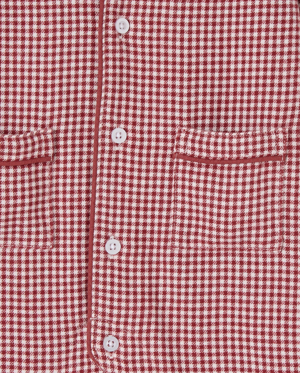 Pijama de bebé de franela family Burdeos-3