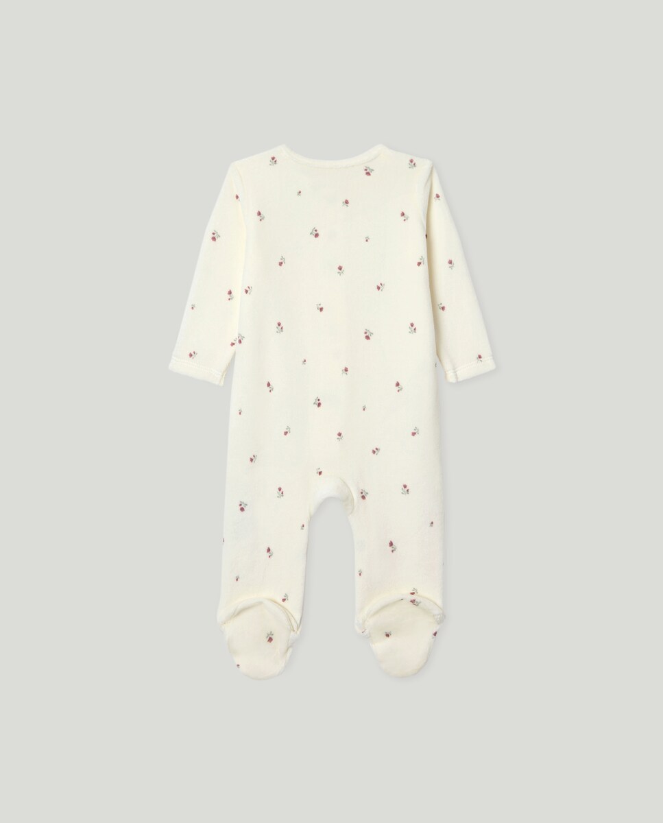 Pijama de bebé con jaretilla Blanco roto-2